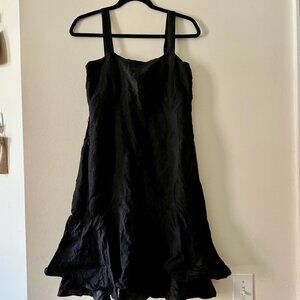 Ann Taylor linen dress with ruffle hem